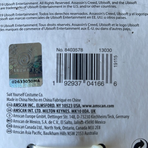 Assassins Creed Tomahawk Costume Accessory! New! - Picture 5 of 5